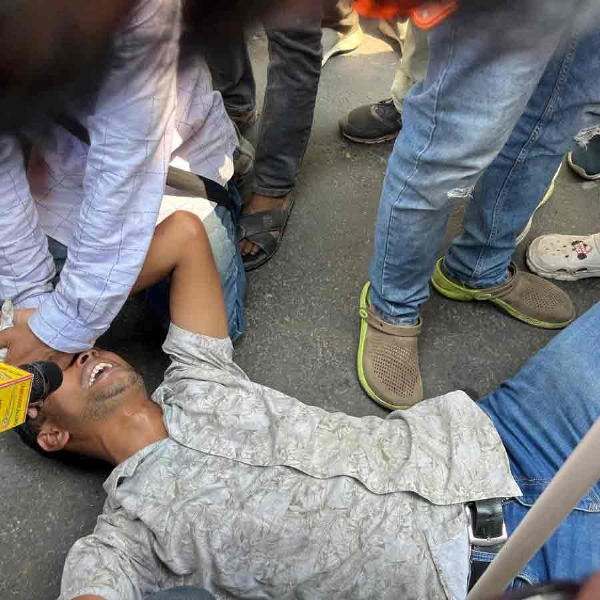 घायल भाजपा कार्यकर्ता