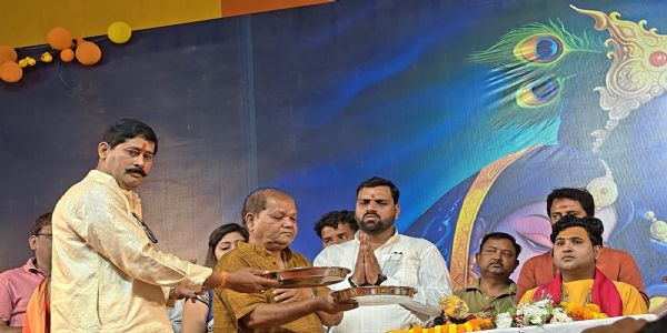 भागवत-कथायाः षष्ठ-दिने श्रीकृष्ण-विवाहस्य भावपूर्णं वर्णनम्