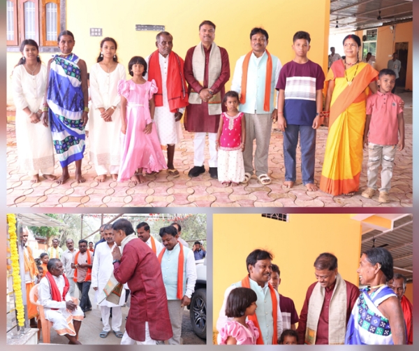 श्रीहनुमान मंदिर के प्राण प्रतिष्ठा समारोह में मंत्री केदार कश्यप हुए शामिल