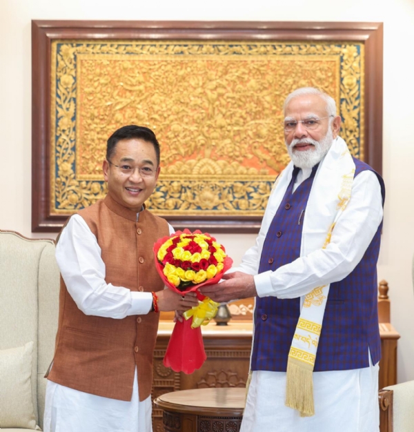 सिक्किम के मुख्यमंत्री प्रेम सिंह तमांग ने बुधवार को प्रधानमंत्री नरेन्द्र मोदी से मुलाकात की