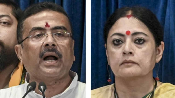 शुभेंदु अधिकारी और अग्निमित्रा पॉल