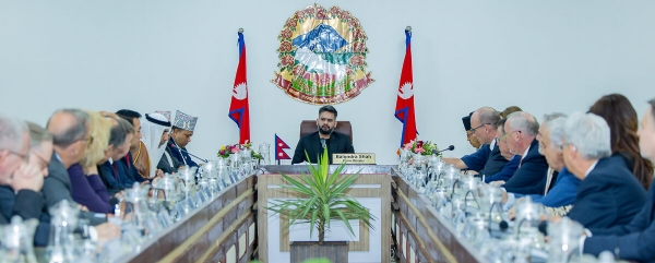 नेपाल के प्रधानमंत्री बालेन्द्र शाह की यूरोपीय देशों के राजदूतों के साथ संयुक्त बैठक नेपाल के प्रधानमंत्री बालेन्द्र शाह की यूरोपीय देशों के राजदूतों के साथ संयुक्त बैठक