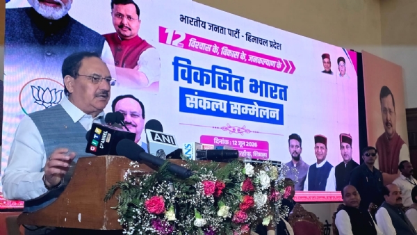 जेपी नड्डा सोमवार को शिमला में कार्यक्रम के दौरान। जेपी नड्डा सोमवार को शिमला में कार्यक्रम के दौरान।