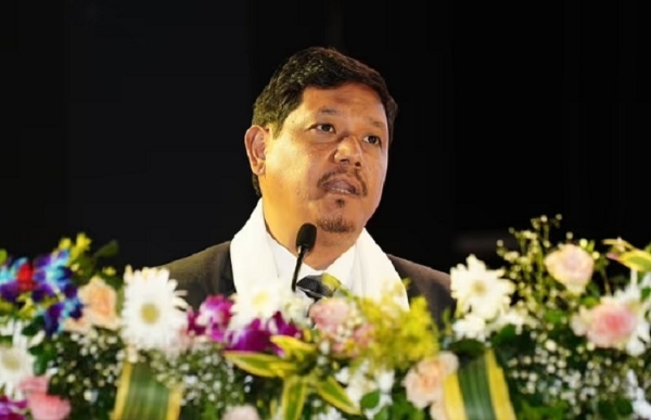 Meghalaya Chief Minister Conrad K. Sangma on Monday Addressing the North East Infrastructure Summit and Exhibition in New Shillong. Meghalaya Chief Minister Conrad K. Sangma on Monday Addressing the North East Infrastructure Summit and Exhibition in New Shillong.