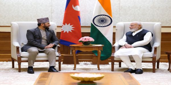 भारत-नेपालयोर्विकास-केंद्रित कूटनीतेः एकं नूतनं युगमग्रे वर्धयितुञ्चर्चा - लामिछाने