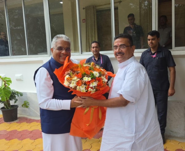 शुभेंदु अधिकारी और भूपेंद्र यादव शुभेंदु अधिकारी और भूपेंद्र यादव