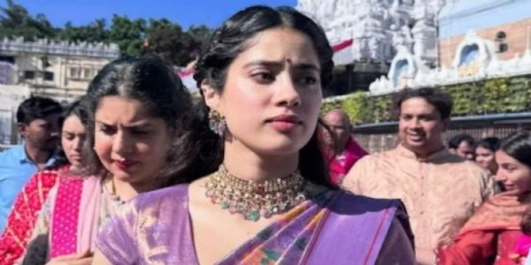 'पेद्दी' इत्यस्य सफलतायै तिरुमालां प्राप्नोत् जाह्नवी कपूरः