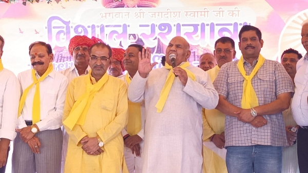 सीहोर में रथ यात्रा कार्यक्रम को संबोधित करते हुए राजस्व मंत्री वर्मा
