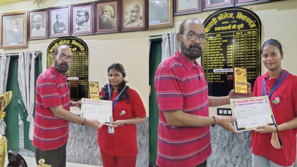 ईशा साह और दिव्या महतो NSS मास्टर वॉलंटियर चुनी गईं