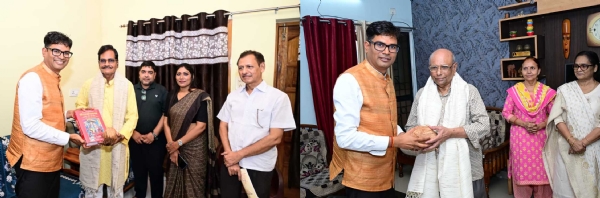 वित्त मंत्री ने वरिष्ठ नागरिकों से  मुलाकात कर सम्मानित करते