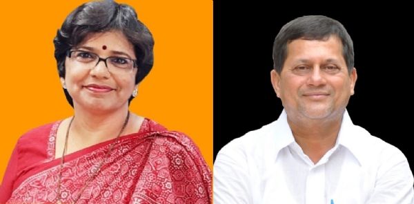 विजया किशोर रहाटकर और प्रो. अच्युत सामंत फाइल फोटो