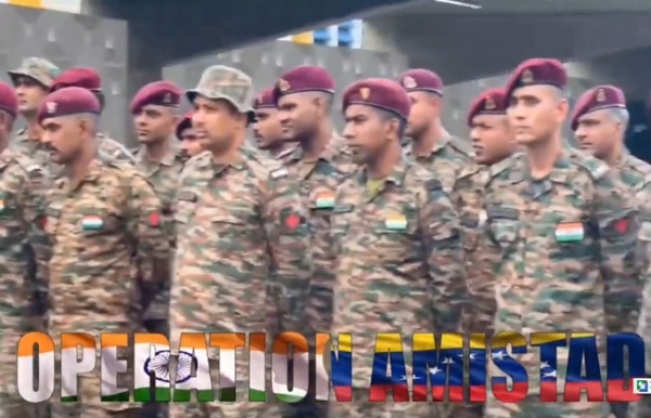 वेनेजुएला में भूकंप पीड़ितों के लिए तैनात भारतीय सेना के जवान वेनेजुएला में भूकंप पीड़ितों के लिए तैनात भारतीय सेना के जवान
