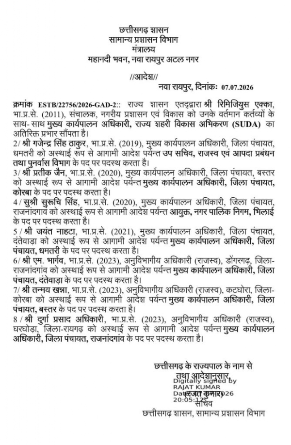 भारतीय प्रशासनिक सेवा के अधिकारियों का स्थानांतरण आदेश भारतीय प्रशासनिक सेवा के अधिकारियों का स्थानांतरण आदेश