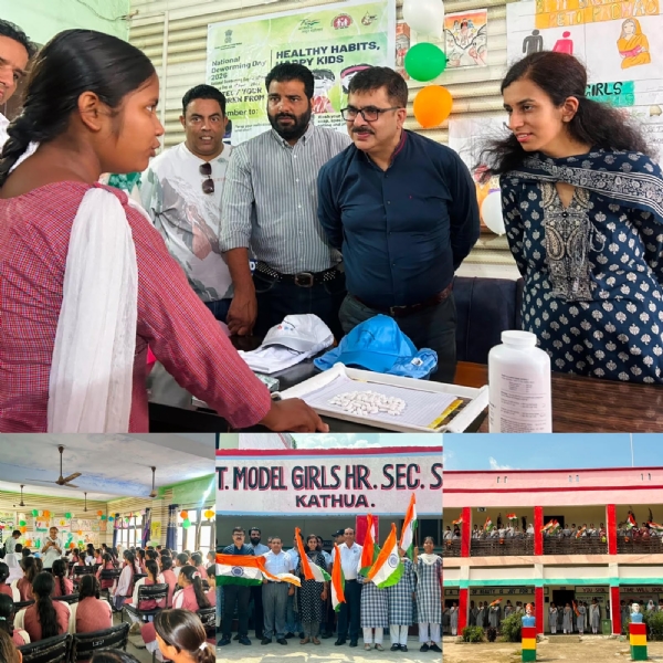 National Deworming Day campaign launched in Kathua; target set to cover 1.85 lakh children. National Deworming Day campaign launched in Kathua; target set to cover 1.85 lakh children.