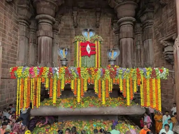भोजपुर में नागेश्वर स्वरूप में सजे महादेव