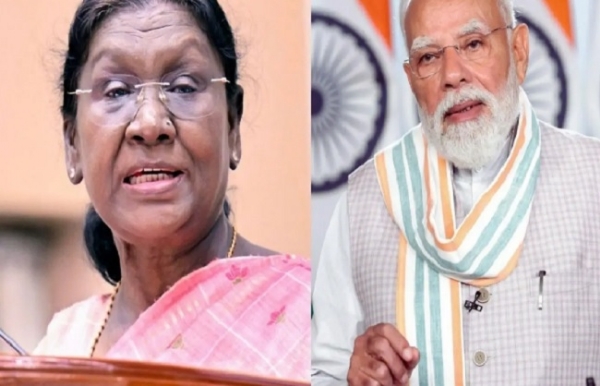 राष्ट्रपति द्रौपदी मूर्मू और प्रधानमंत्री नरेन्द्र मोदी (फाइल फोटो)।