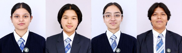राष्ट्रीय स्तर की विभिन्न प्रतियोगिताओं में चयनित छात्राएं।
