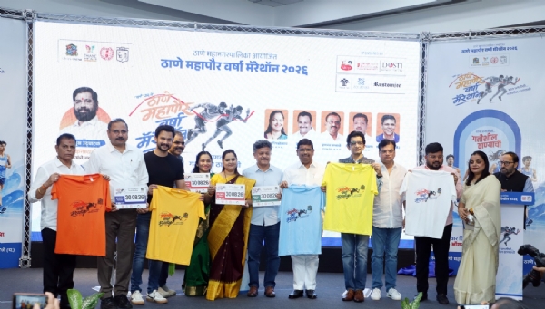 ठाणे मेयर वर्षा मैराथन लांच आज फिल्मी कलाकारी की मौजूदगी में हुआ