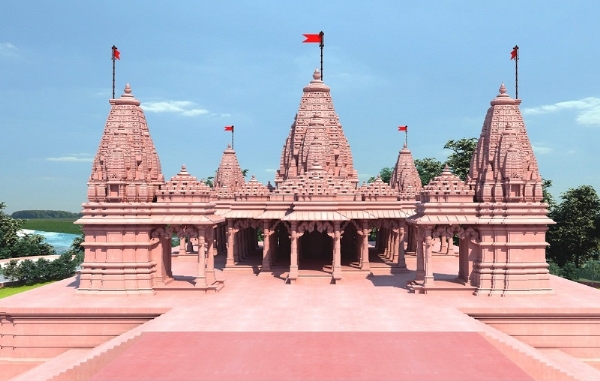 एकात्म धाम, ओंकारेश्वर में बनने वाले भव्य पंचायतन मंदिर का माडल एकात्म धाम, ओंकारेश्वर में बनने वाले भव्य पंचायतन मंदिर का माडल