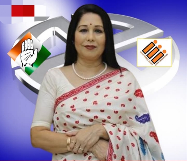 Congress Candidate Shivamoni Bora. Congress Candidate Shivamoni Bora.