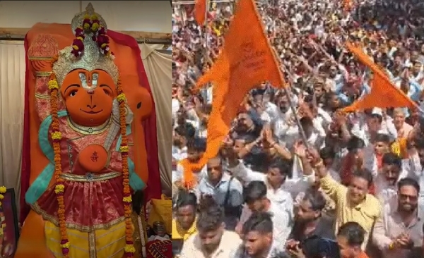 उज्जैन में खड़े हनुमान जी को अपने स्थान से नहीं हटाने के लिए जुटे हजारों श्रद्धालु उज्जैन में खड़े हनुमान जी को अपने स्थान से नहीं हटाने के लिए जुटे हजारों श्रद्धालु