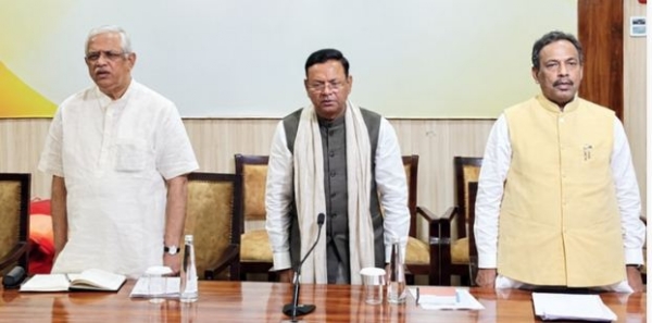 फाइल फोटो में भाजपा के संगठन मंत्री बीएल संतोष,प्रदेश अध्यक्ष पंकज चौधरी व विनोद तावड़े फाइल फोटो में भाजपा के संगठन मंत्री बीएल संतोष,प्रदेश अध्यक्ष पंकज चौधरी व विनोद तावड़े