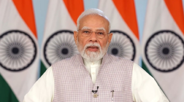 प्रधानमंत्री नरेन्द्र मोदी गुरुवार को पश्चिम बंगाल में अन्नपूर्णा दिवस पर आयोजित कार्यक्रम को वीडियो संदेश के माध्यम से संबोधित करते हुए प्रधानमंत्री नरेन्द्र मोदी गुरुवार को पश्चिम बंगाल में अन्नपूर्णा दिवस पर आयोजित कार्यक्रम को वीडियो संदेश के माध्यम से संबोधित करते हुए
