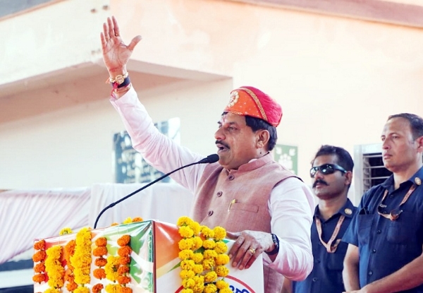 नीमच में सेवा से संकल्प अभियान के अभिनंदन कार्यक्रम को संबोधित करते हुए मुख्यमंत्री डॉ. यादव