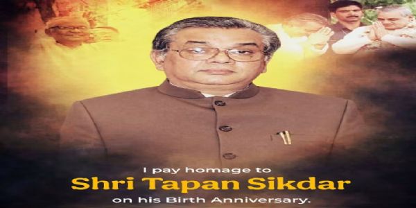तपनसिकदरस्य जयन्त्यां मुख्यमन्त्रिणः शुभेन्दु-अधिकारीणः श्रद्धाञ्जलिः