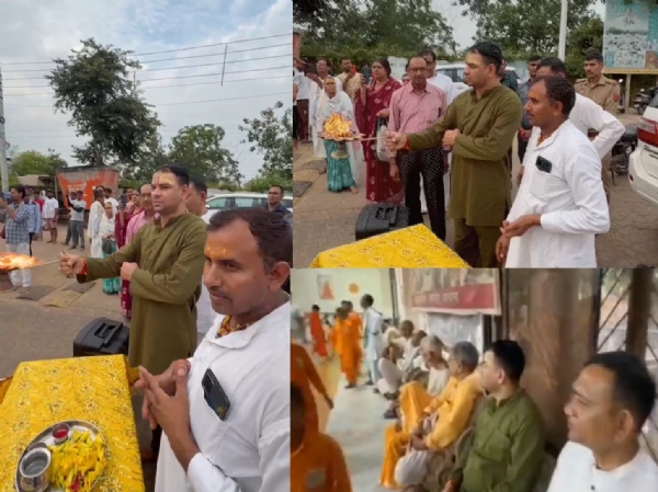 बरसाना में लालू के लाडले आध्यात्मिक रंग में बरसाना में लालू के लाडले आध्यात्मिक रंग में