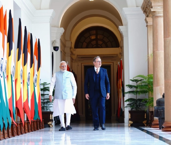 प्रधानमंत्री के साथ बेल्जियम के प्रधानमंत्री हैदराबाद हाउस में प्रधानमंत्री के साथ बेल्जियम के प्रधानमंत्री हैदराबाद हाउस में