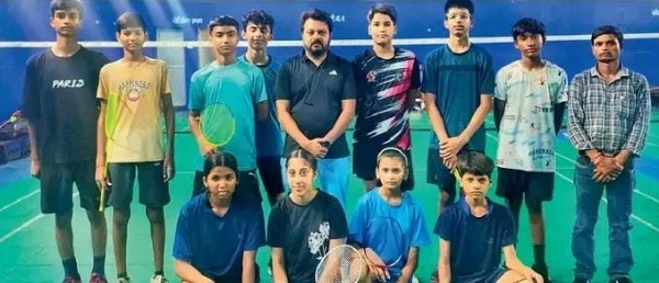 बैडमिंटन प्रतियोगिता हेतु मंडलीय ट्रायल में चयनित खिलाड़ी। बैडमिंटन प्रतियोगिता हेतु मंडलीय ट्रायल में चयनित खिलाड़ी।